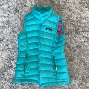 teal Patagonia vest